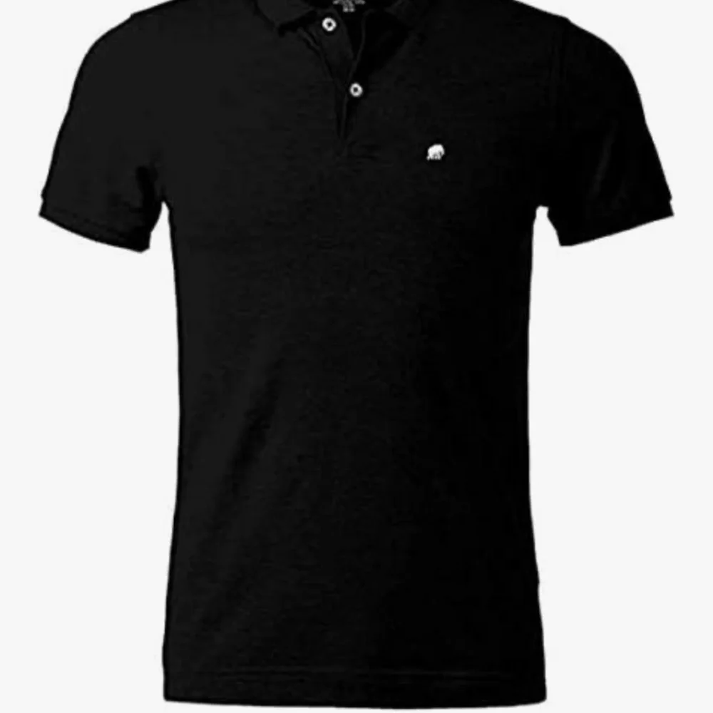 Banana Republic black fitted pique Polo Small